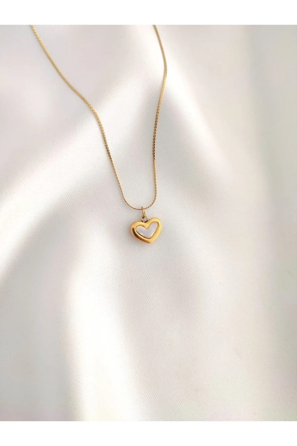 گردنبند قلب سفید ( دو طرفه ) - Image 8