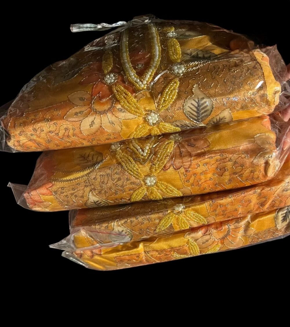 سوت پنجابی هندی طرح مخور عربی رنگ تربوزی (تکه نادوخت) - Image 12