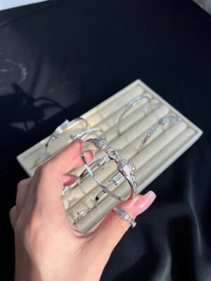 ست کره پلنگی ۲ طرفه نقره یی ( کره و انگشتر)