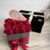 باکس رز سرخ ( ریبون) 
۱۲ شاخه رز سرخ