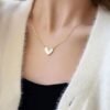 گردنبند قلب سفید