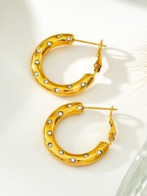 گوشواره حلقه نگینی